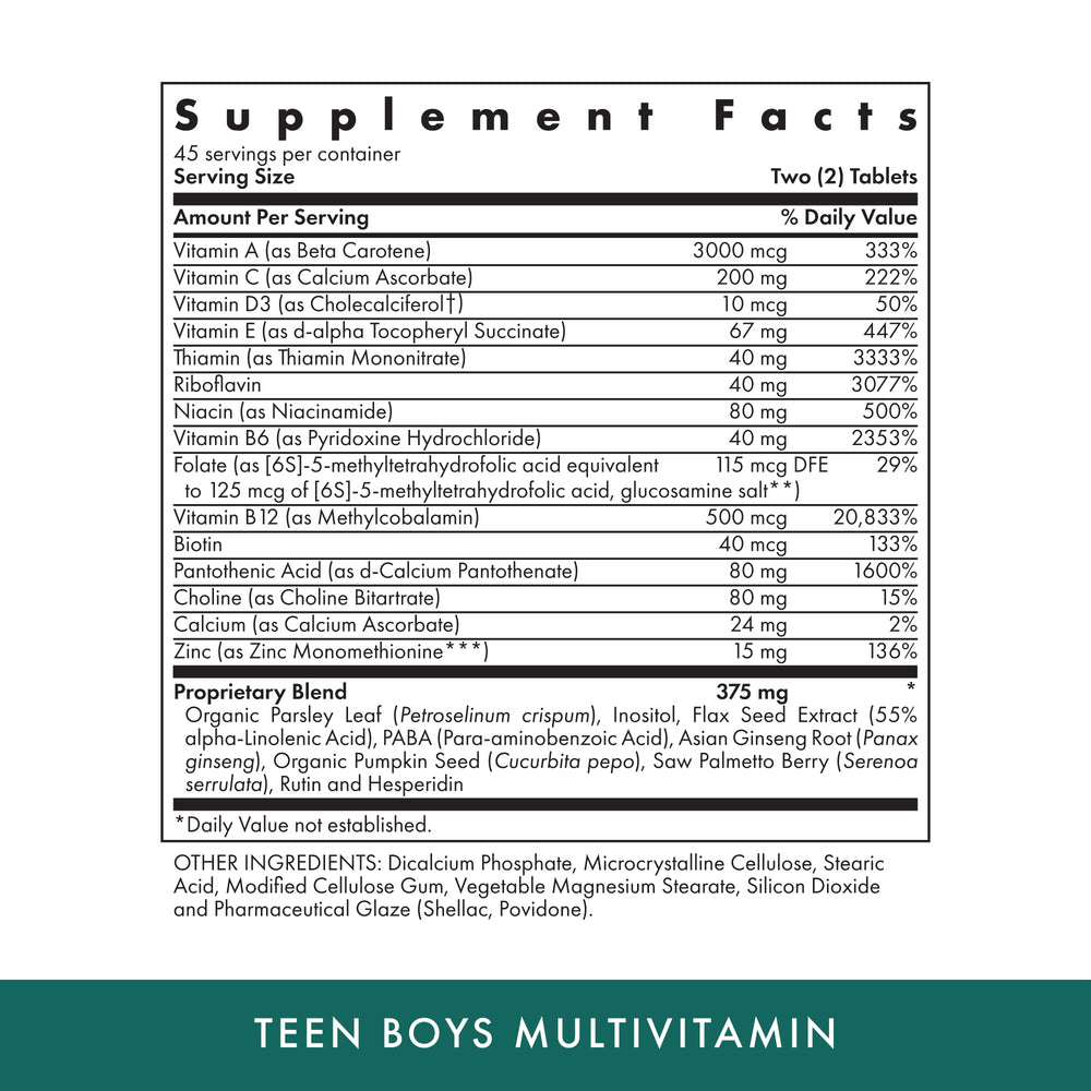 Front packaging of MICHAEL'S Teen Boys Daily Multivitamin