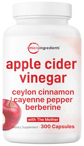 Micro Ingredients ACV Capsules bottle front for daily digestion support.