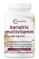 Bottle of Micro Ingredients Bariatric Multivitamin with 240 vegetarian capsules