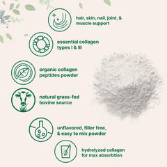 Serving size information for Micro Ingredients Collagen Peptides Powder Organic 12oz