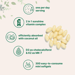 Label showing D3 2000 IU and K2 50 mcg MK-7