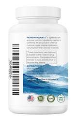 Bottle label featuring Micro Ingredients branding