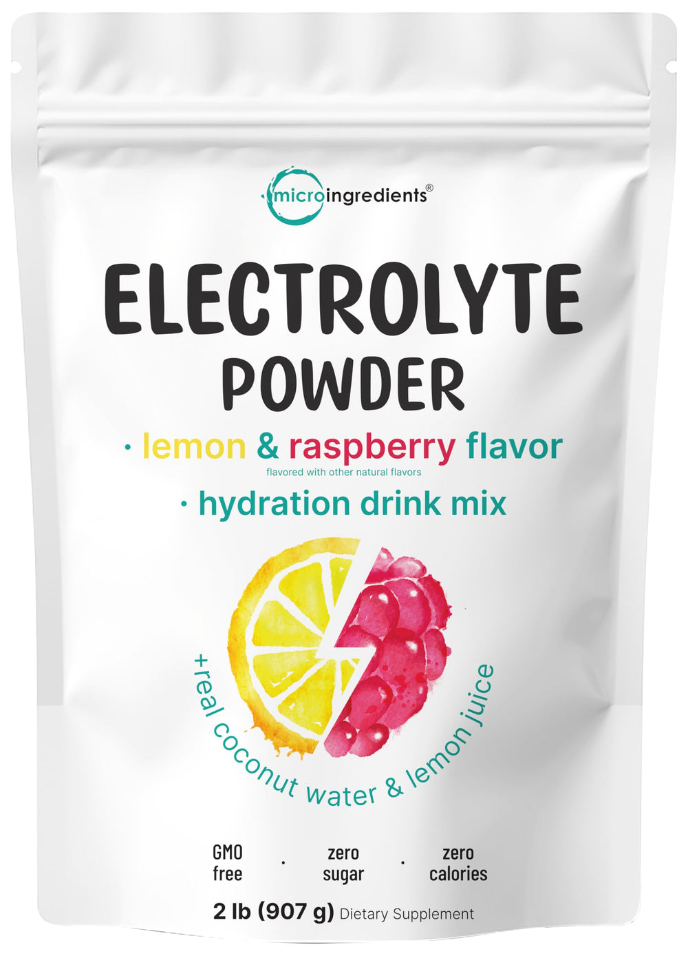 Hero image for Micro Ingredients Hydration Electrolyte Powder Lemon Raspberry 2 lb