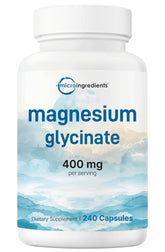 Micro Ingredients Magnesium Glycinate bottle with 240 capsules