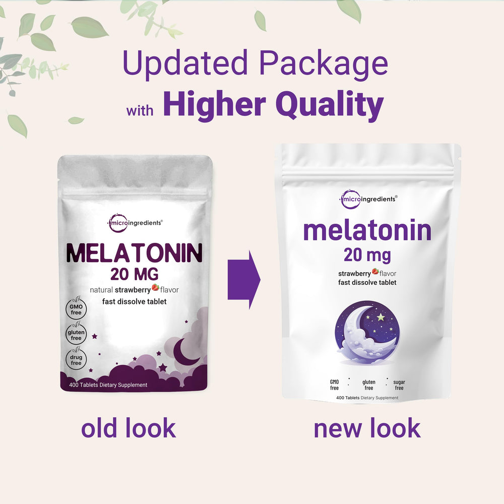 Vegan-friendly melatonin with 400-tablet pouch