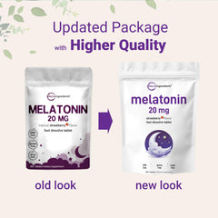 Vegan-friendly melatonin with 400-tablet pouch