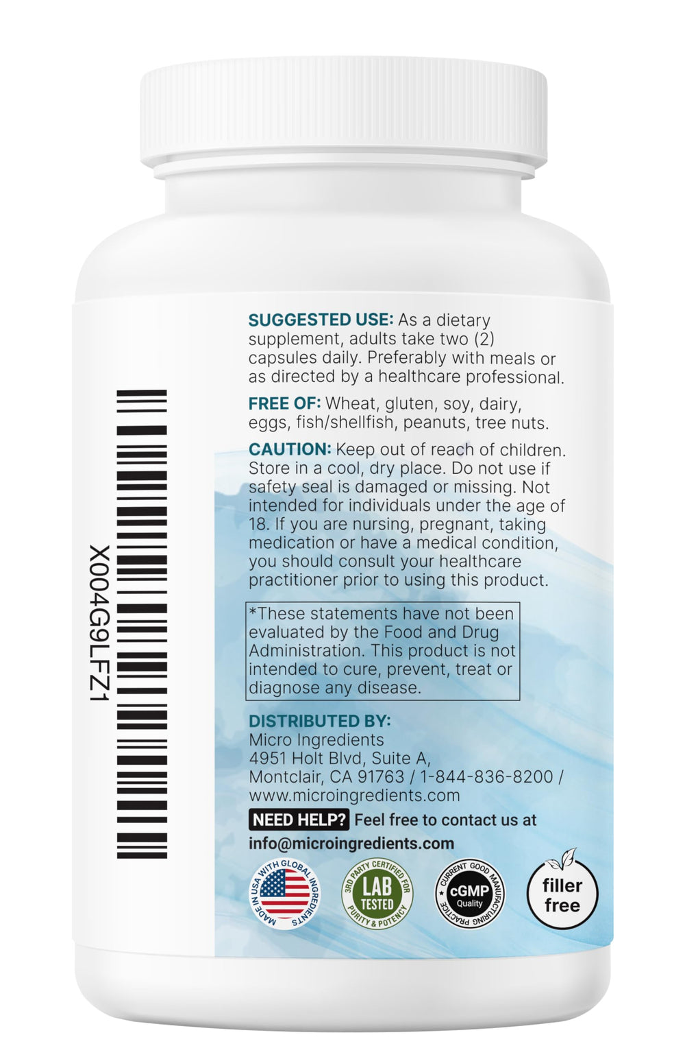 Packaging box beside the bottle