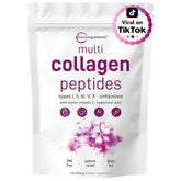 Front label of Micro Ingredients Multi Collagen Peptides Powder 16oz