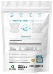 Pouch packaging for Micro Ingredients Omega-3 Lemon Burpless Softgels
