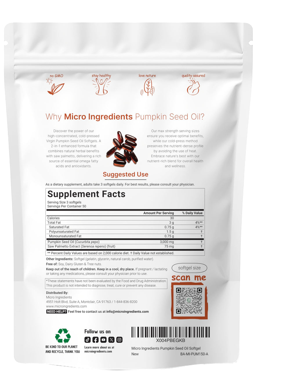 Close-up of three golden pumpkin seed oil softgels