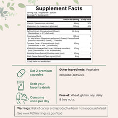 Micro Ingredients Saffron+ Advanced capsules in bottle for easy daily intake