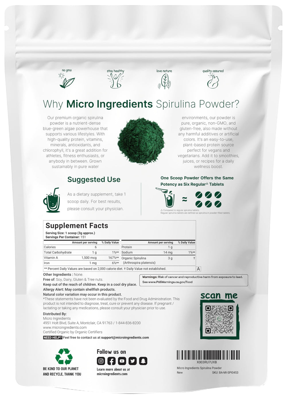 Back view showing supplement facts and ingredients