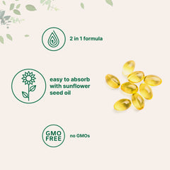 Micro Ingredients Vitamin D3 K2 softgels with sunflower oil base improve absorption