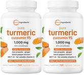 Bottle of Micro Ingredients Turmeric Curcumin 1000mg 240 veggie capsules