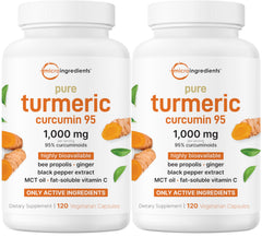 Bottle of Micro Ingredients Turmeric Curcumin 1000mg 240 veggie capsules