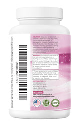 Back of bottle with serving size and ingredient list