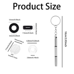 Two micro screwdrivers with 3-in-1 design for eyeglasses