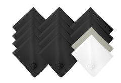 12-pack microfiber cleaning cloths for eyeglasses