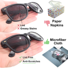 Close-up of microfiber texture for lens cleaning