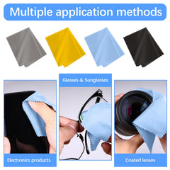 Multi-color bulk pack of microfiber cleaning cloths