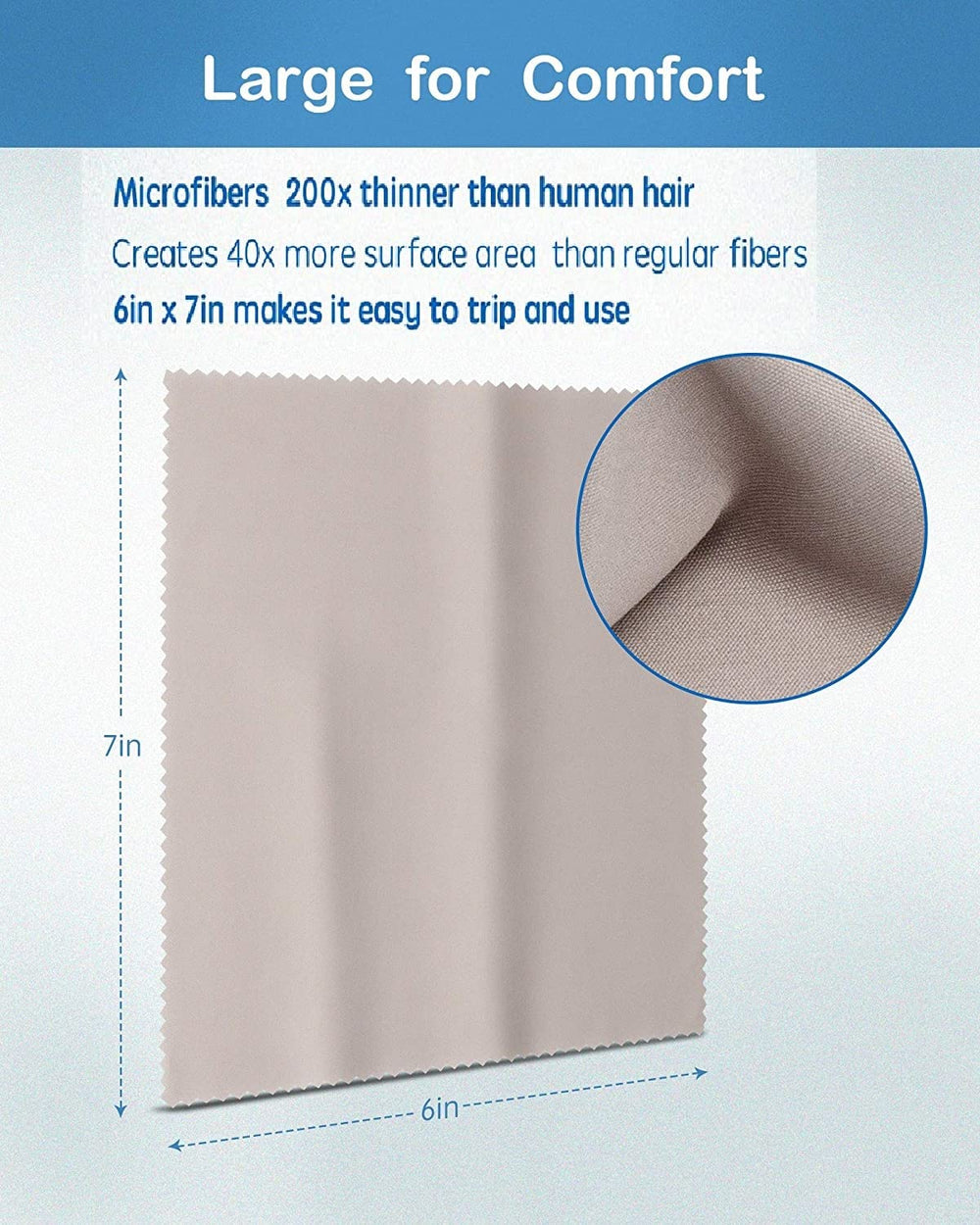 Microfiber cleaning cloth cleaning a camera lens