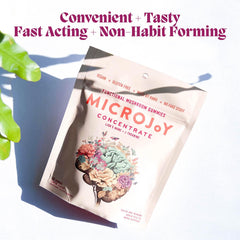 Nutrition facts panel for Microjoy Concentrate Gummies