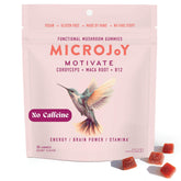 Front view of Microjoy Motivate Gummies Berry flavor bottle