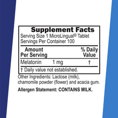 MicroLingual fast-dissolving melatonin tablets
