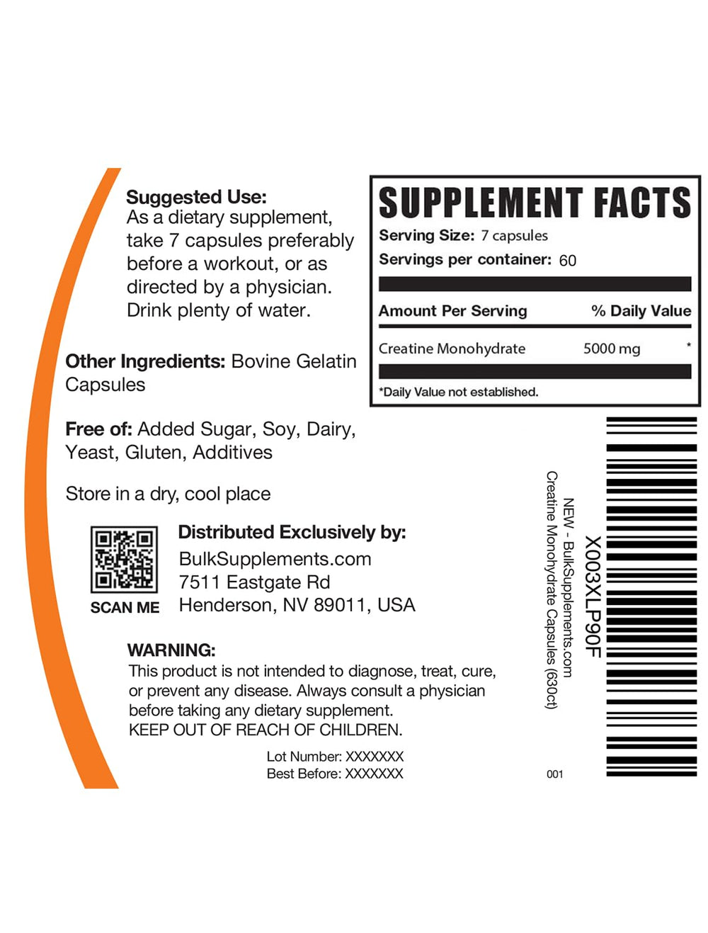 420-count pack of micronized creatine capsules