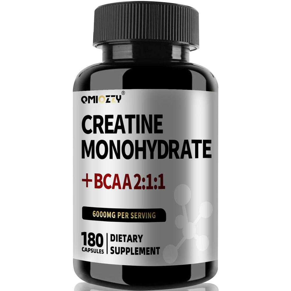 QMIOZZY micronized creatine monohydrate capsules bottle front