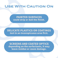 Tube packaging showing optics cleaner and cloth