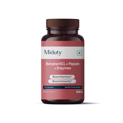 Miduty Palak Notes Betaine HCL Pepsin bottle