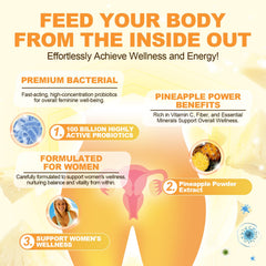 Label showing ingredients and probiotic blend
