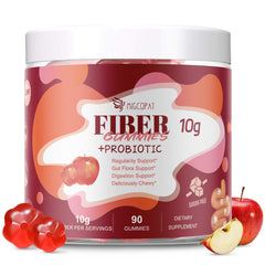 Migcopat Fiber Gummies with Probiotics Apple Flavor bottle front