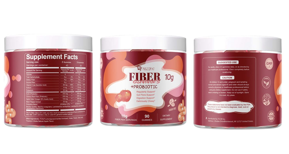 Digestive support concept image showing bloating relief