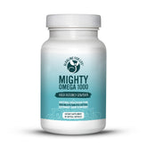 Mighty Omega 1000 bottle and capsules