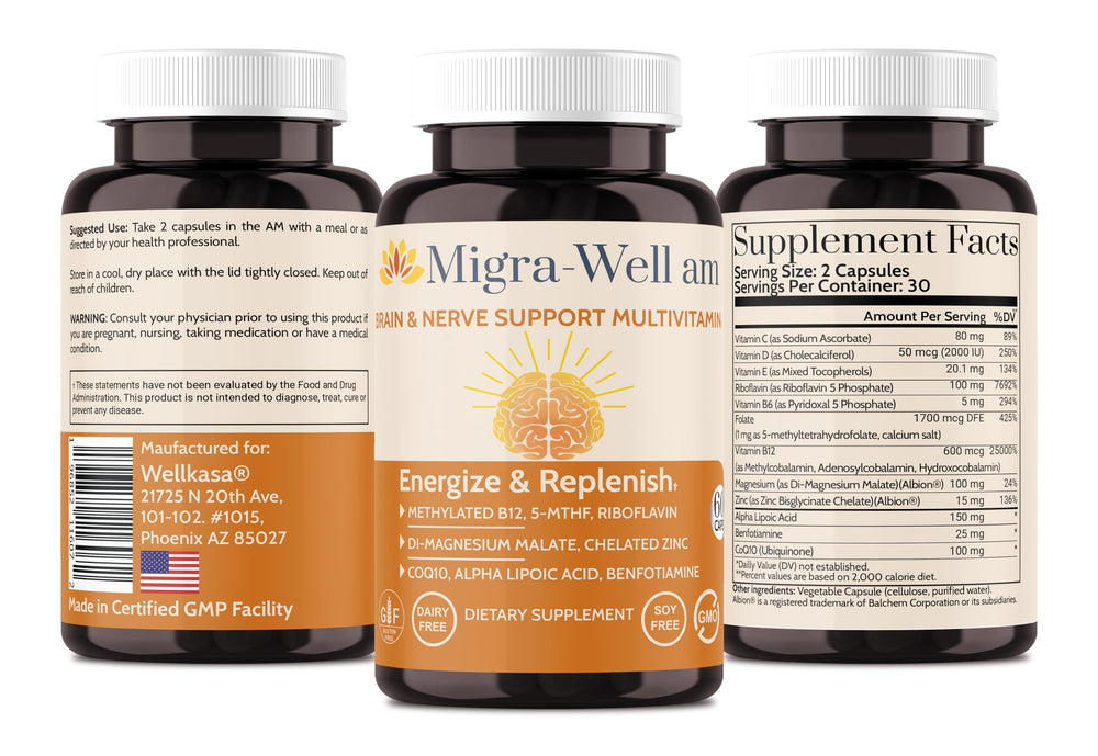 Migra-Well AM ingredients and supplement facts