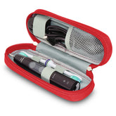 Mijibisu red toothbrush travel case exterior