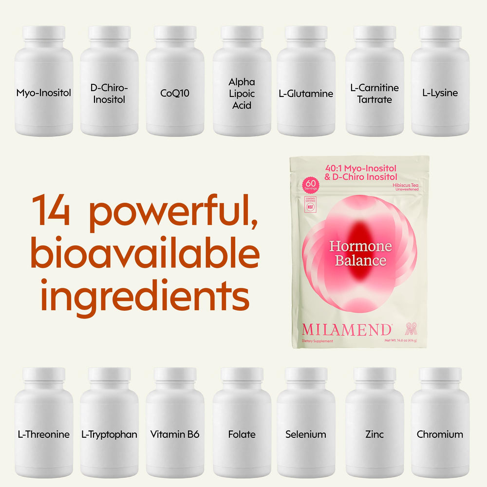 milamend label and nutrition panel highlighting ingredient transparency and standards