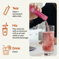 milamend serving in smoothie showing blendability and versatile use in beverages