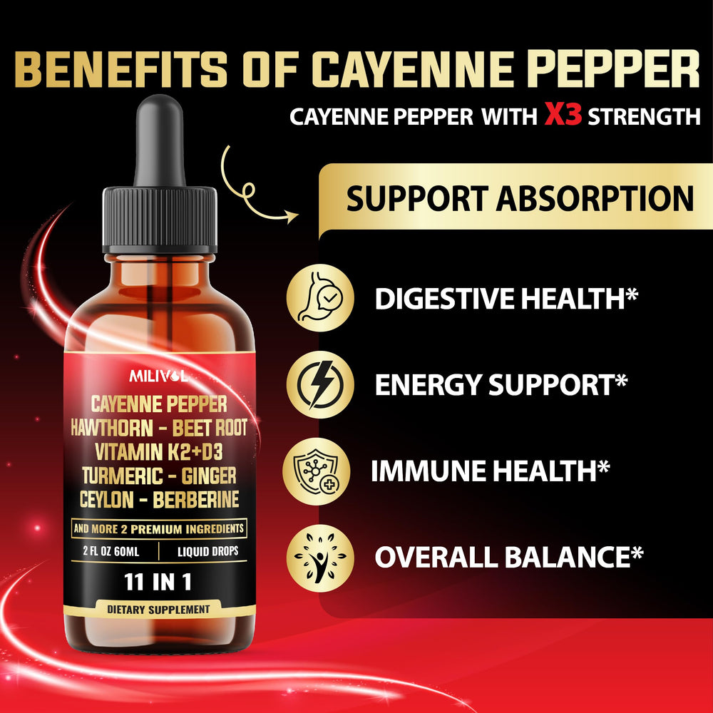 MILIVOL Cayenne Pepper Drops with Hawthorn Berry image