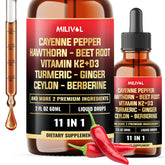 MILIVOL 11in1 Cayenne Pepper Liquid Drops 60ml bottle