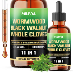 MILIVOL Wormwood Liquid Drops bottle on white background