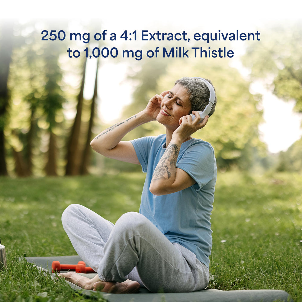 Close-up of 250 mg rapid-release Milk Thistle softgels