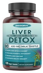 Milk thistle bottle highlighting 450 mg extract for liver support