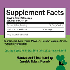 Packaged box with milk thistle capsules and branding
