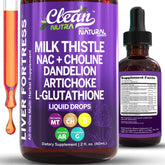 Bottle of Milk Thistle NAC Liver Detox Liquid Drops