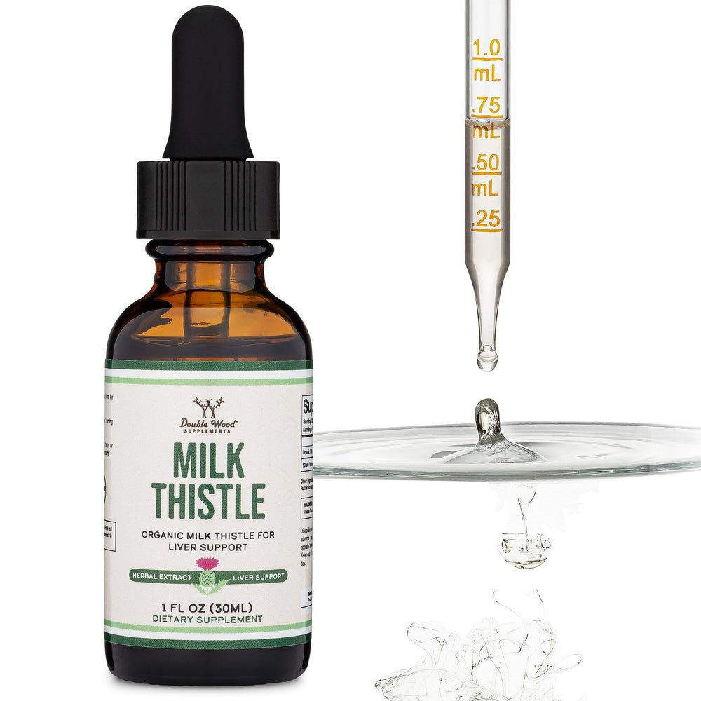 Organic, vegan-safe label on Milk Thistle Drops