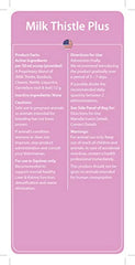 Milk Thistle Plus ingredients label
