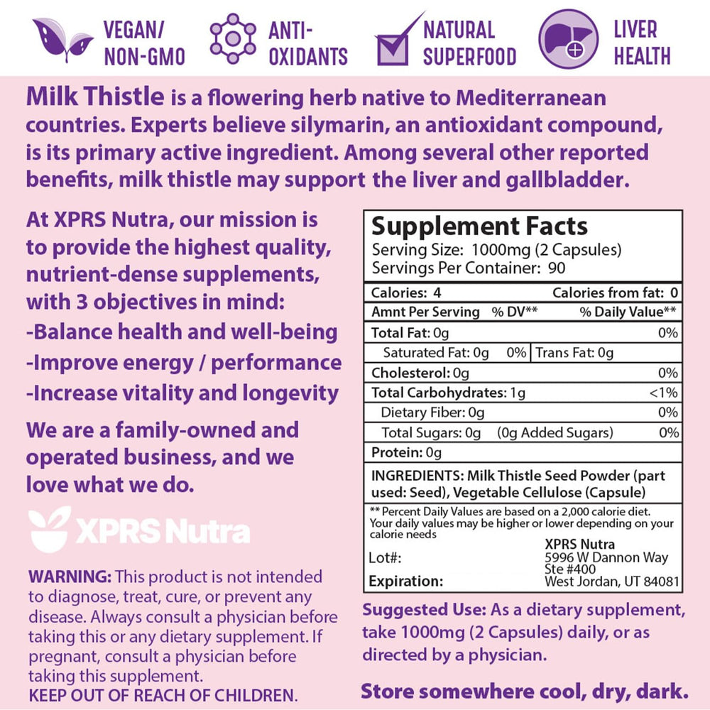 Liver health and digestion concept with milk thistle